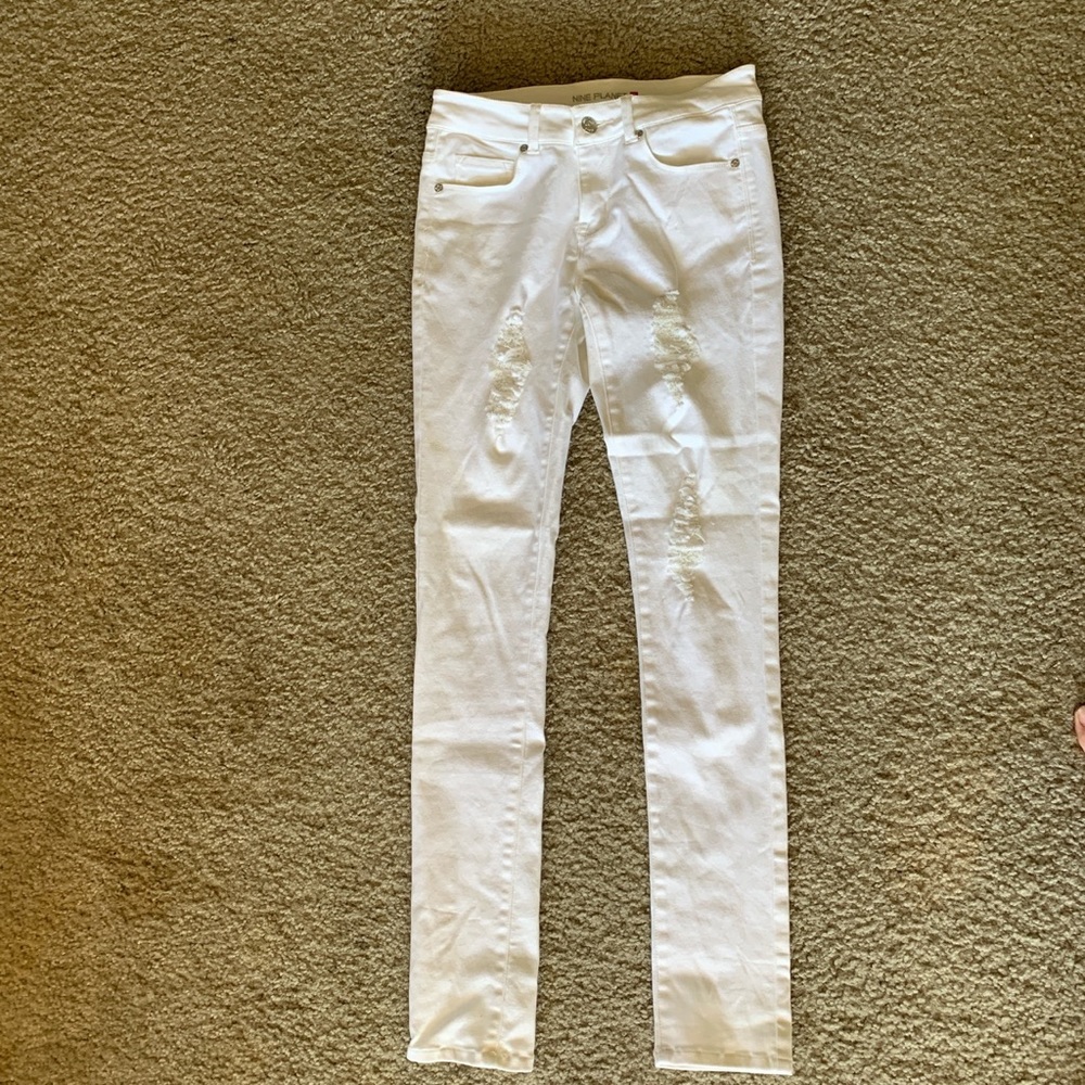 White Ripped Jeans - Picture 2 of 4